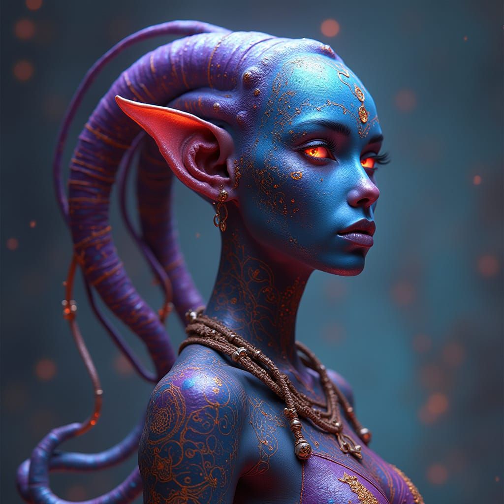 Twi'lek Goddess in Cosmic Skin and Lekku