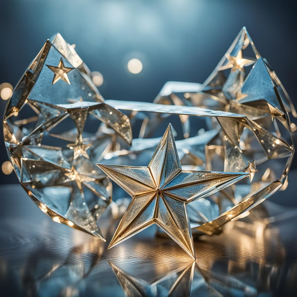 Abstract Two-Point Star Illustration