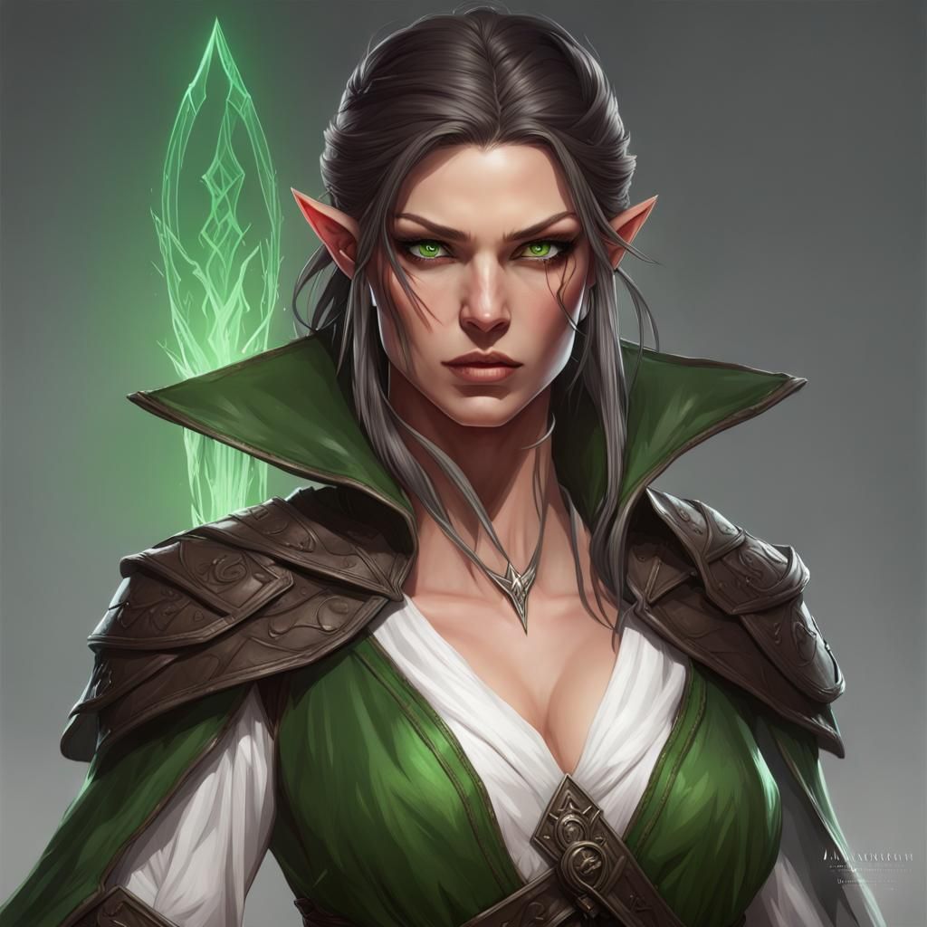 Fantasy Assassin Portrait in Art Nouveau Style