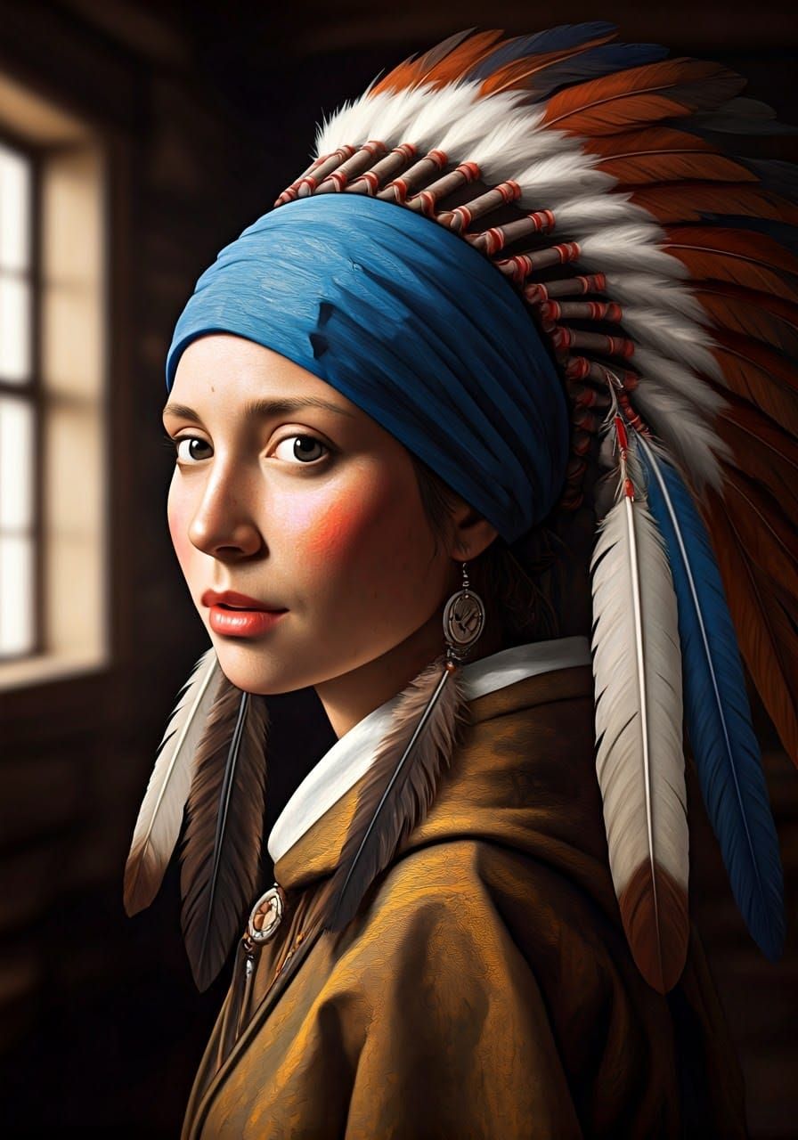 Vermeer's Iroquois Girl with the Feather Earring