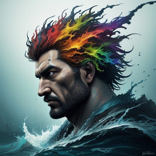 Hyperrealistic Wonders of the World in Vibrant Splash Art