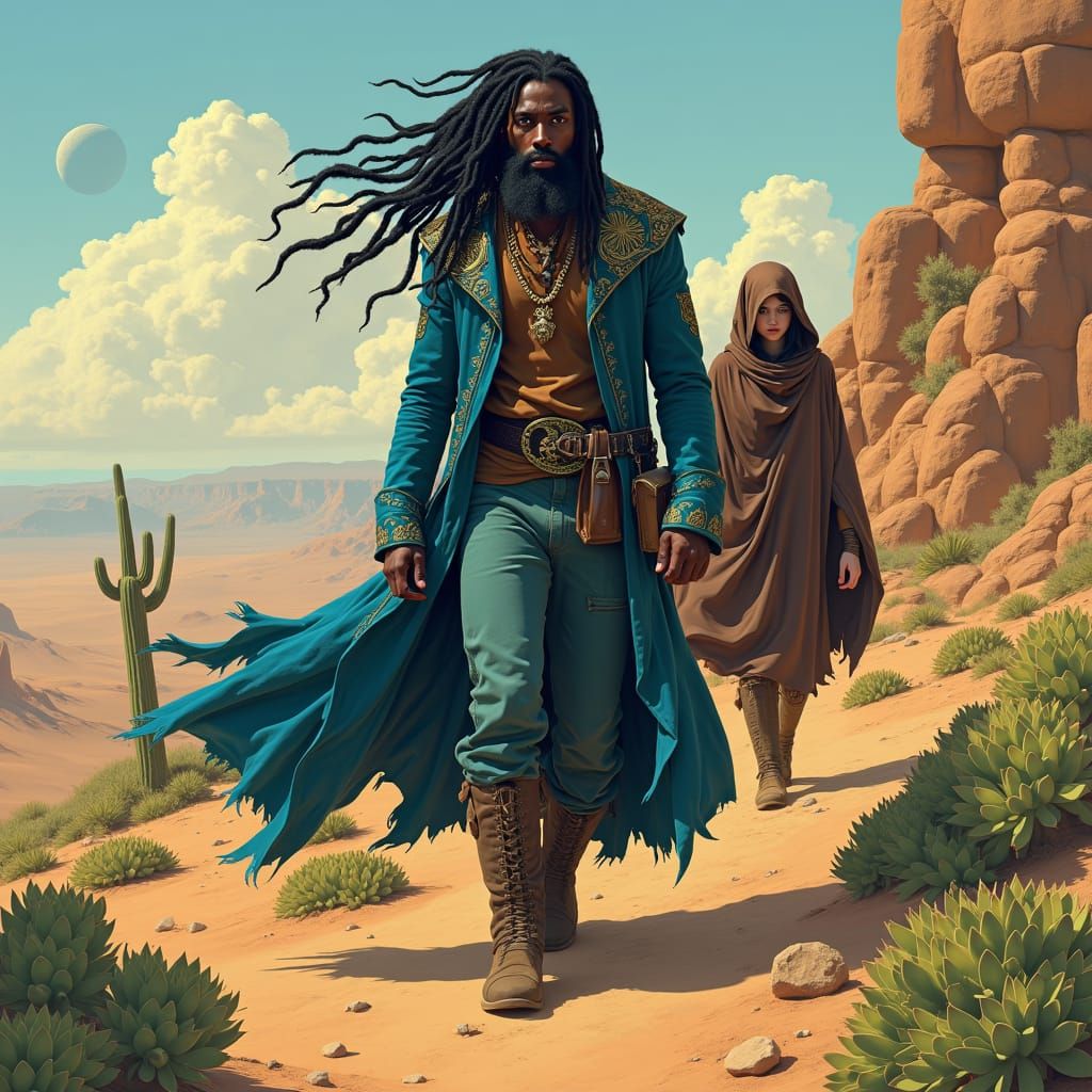 Desert Trek: Fantasy Art in Earthy Tones