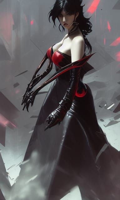 Demon Hunter Librarian: Art Nouveau Concept Art