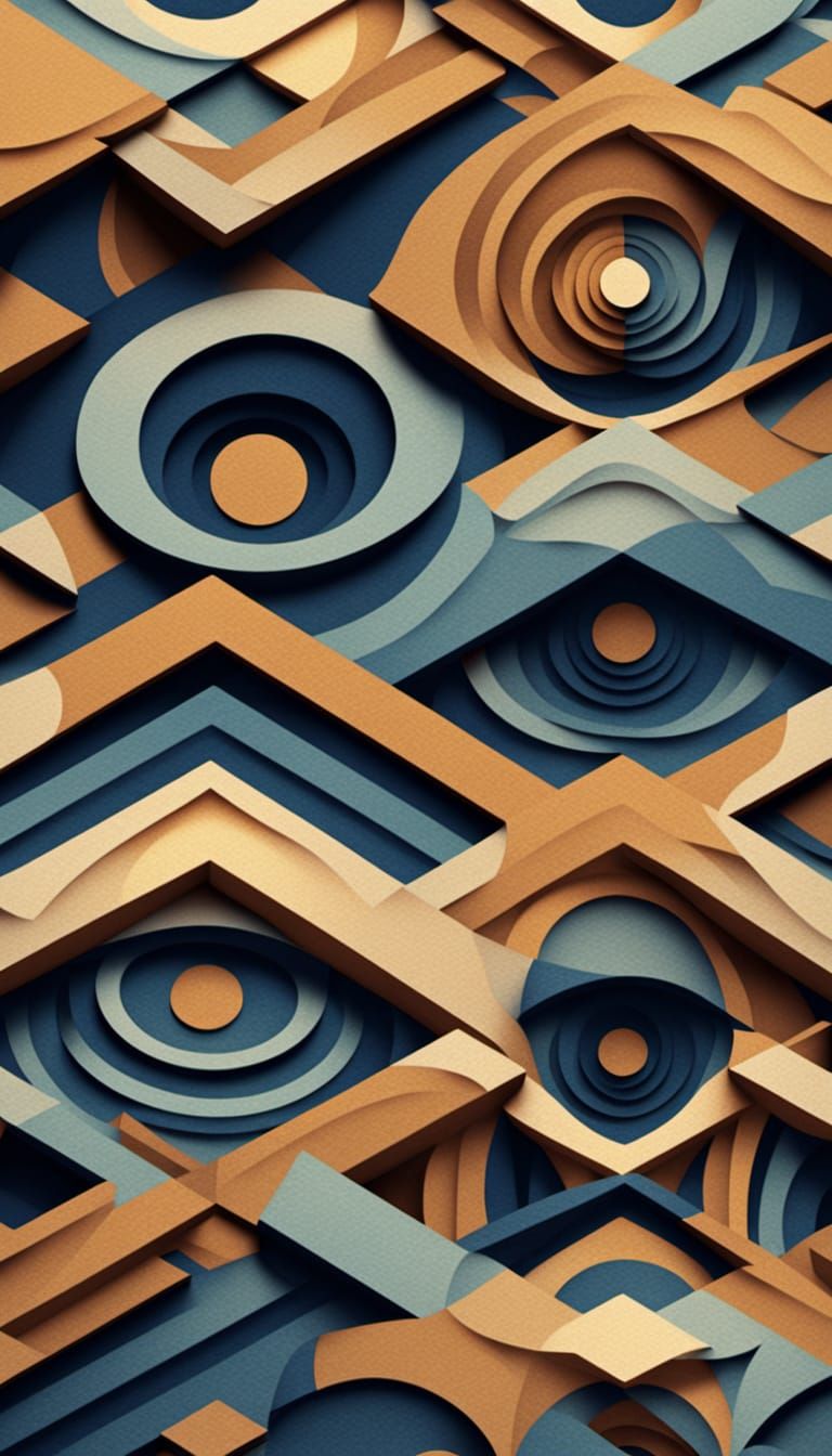 Mesmerizing Geometric Pattern in Pastel and Jewel Tones