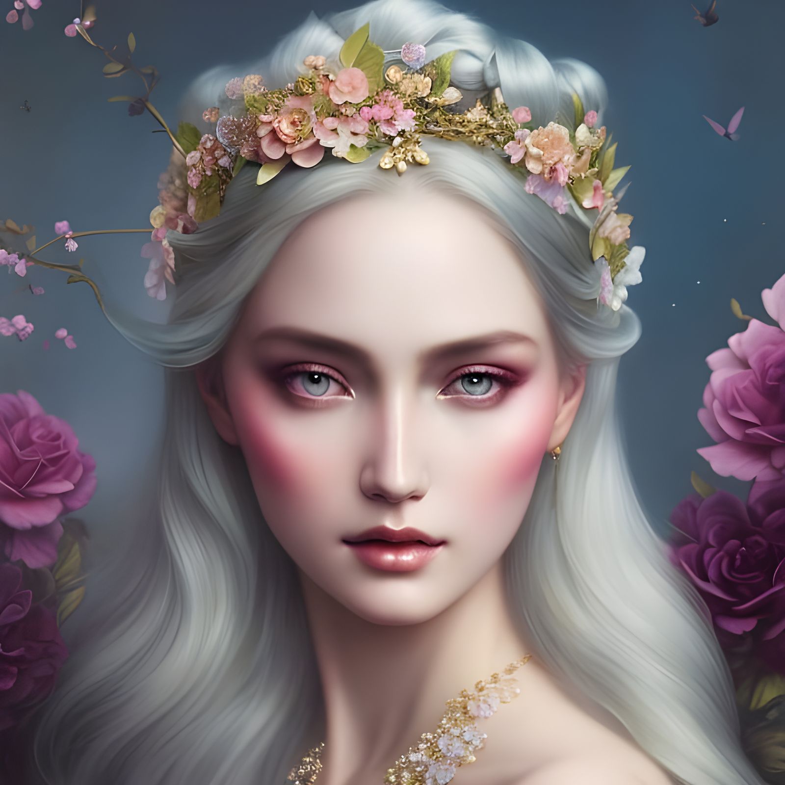 Dream Princess Portrait in Hyper-Realistic Style