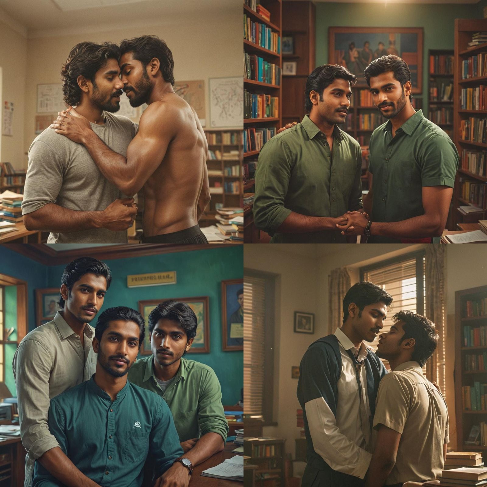 Passionate Embrace: South Indian Men in College Study
