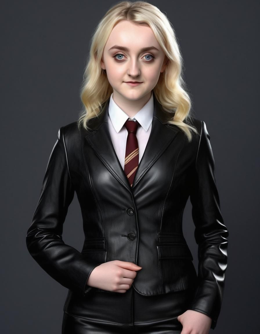 Evanna Lynch as Businesswoman in Leather Suit