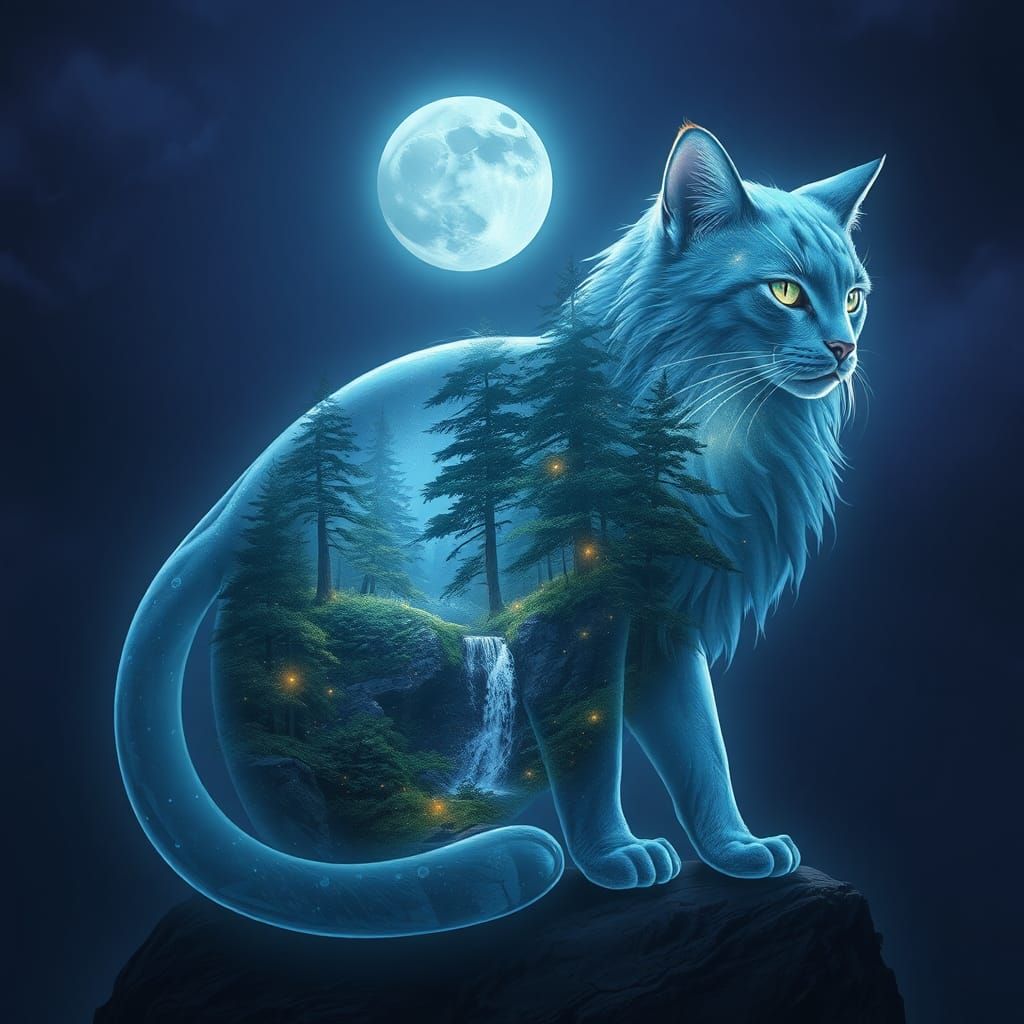 Ethereal Feline Reveals Mystical Forest