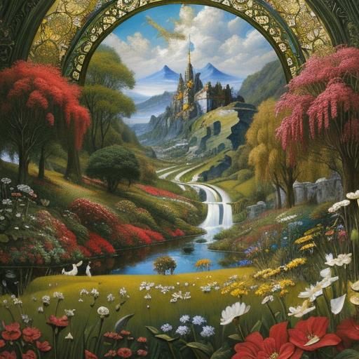Mythical Landscape as Victorian Era Painting