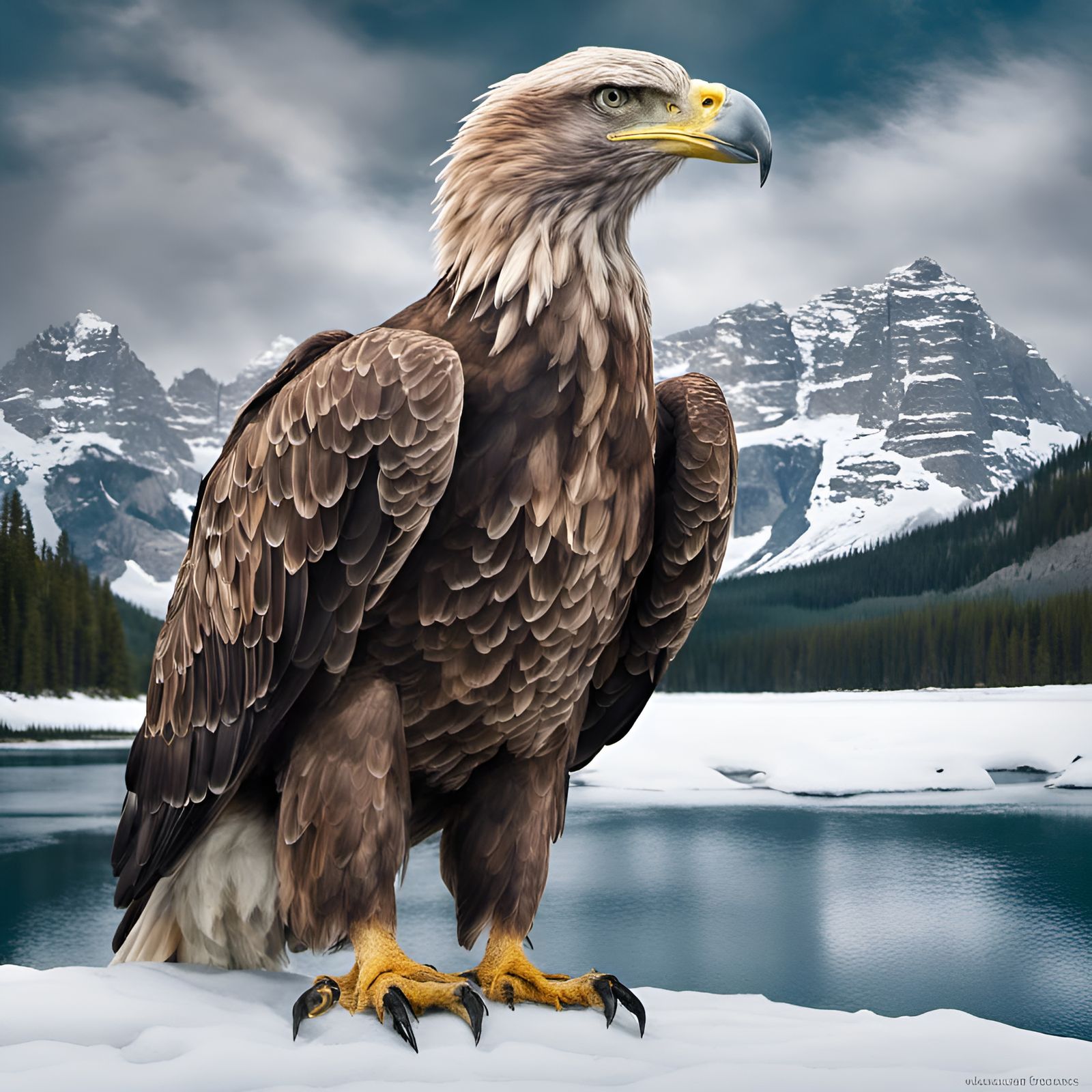 The strong king watching his land