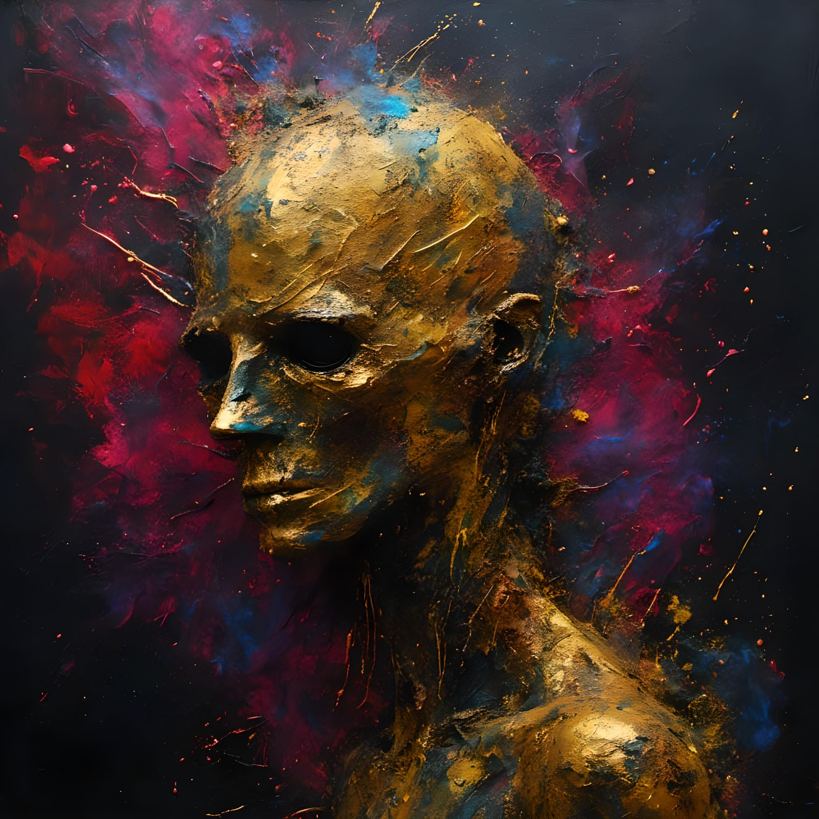 Colorful Paint Creature in Fantasy Art Style