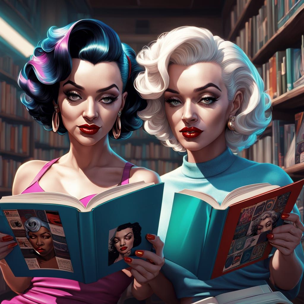 Betty Boop and Marilyn Monroe: Hyper-Realistic Digital Art