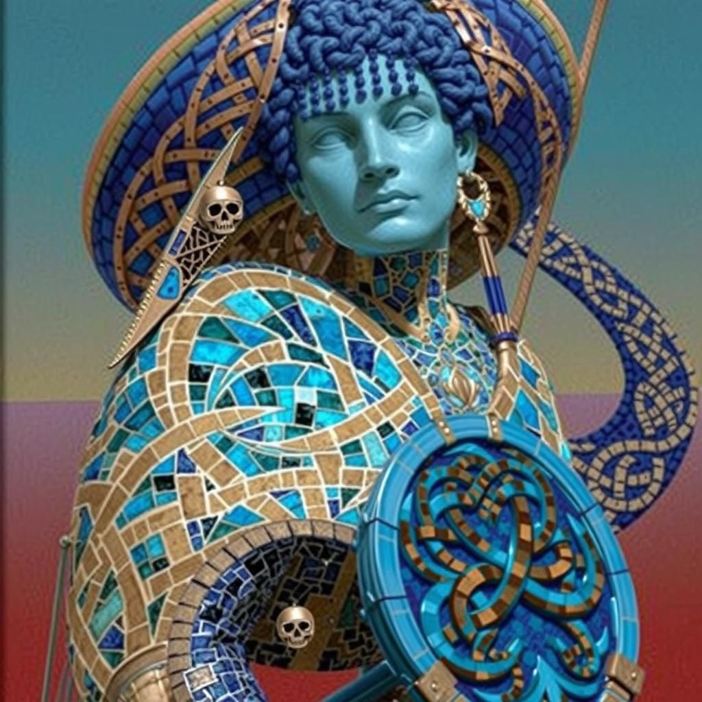 Intricate Fractal Mosaic of Celtic Knots