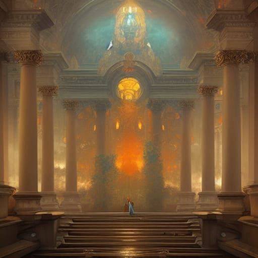 Vatican Concept Art in Art Nouveau Style