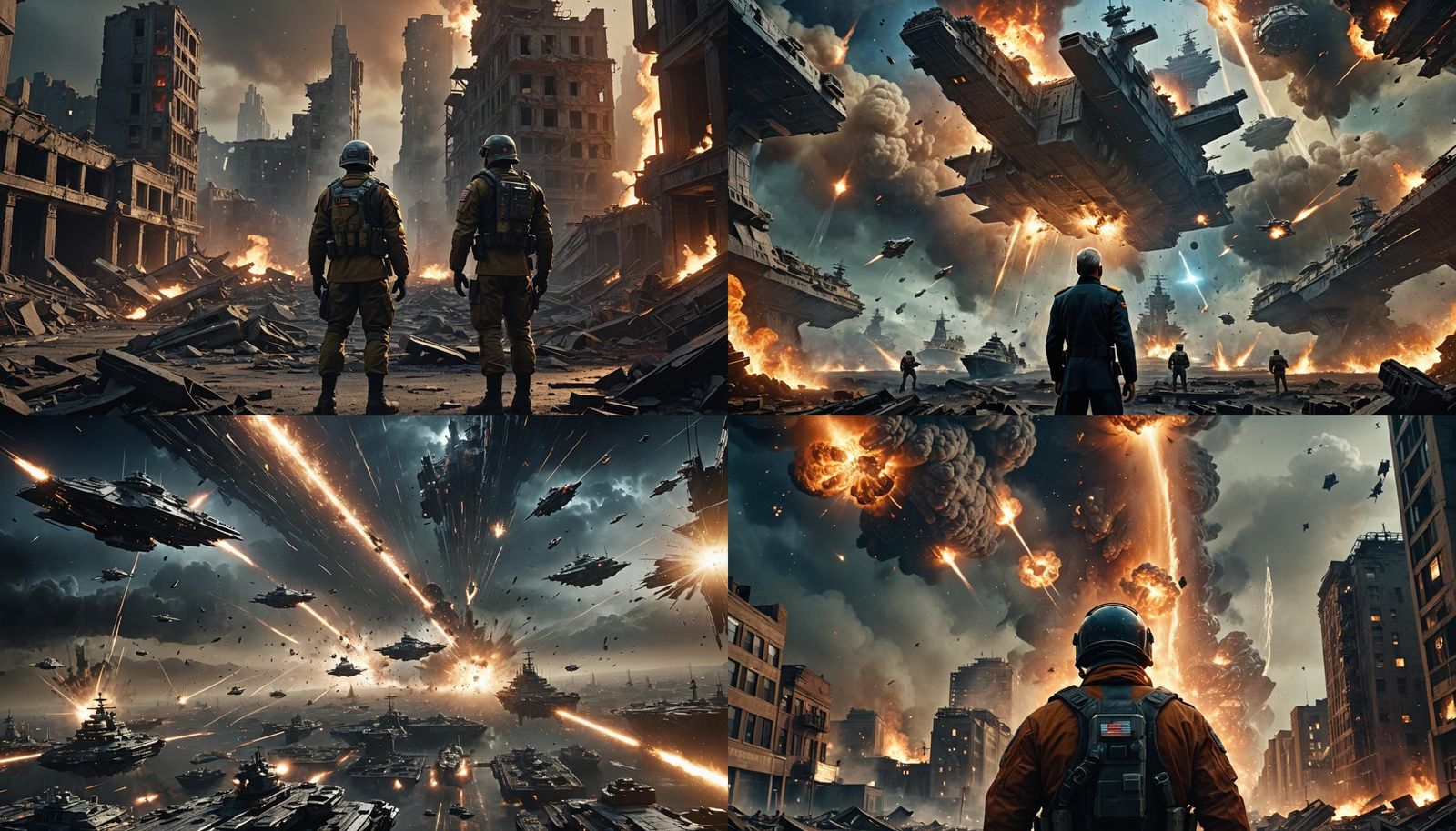 Earth Warships Strike Back in Fiery Space Battle