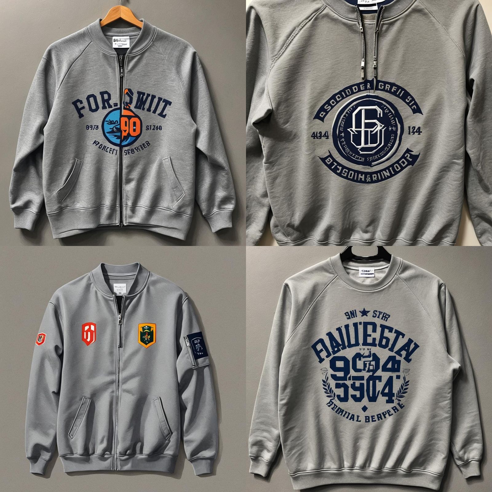 Sweatshirt Design with Gouache Style School Logo