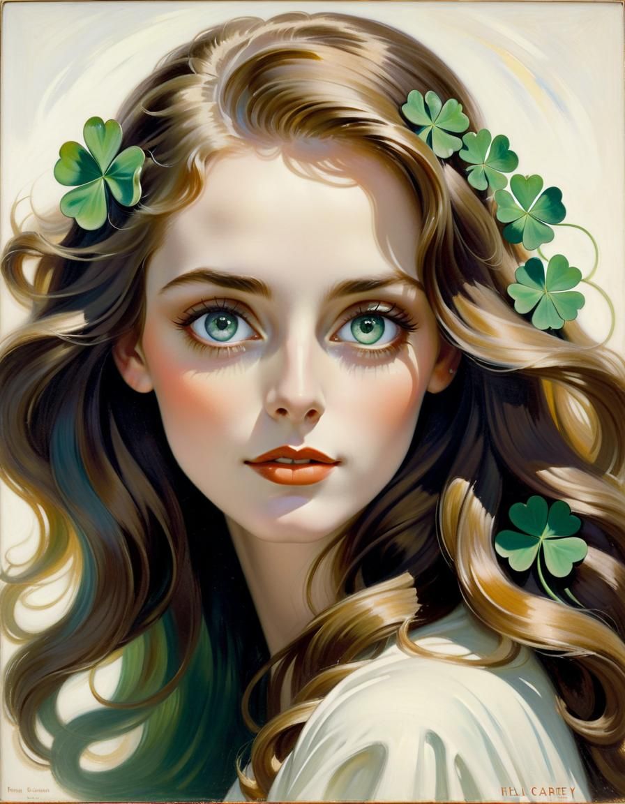 Elegant Woman Portrait in Pastel Colors