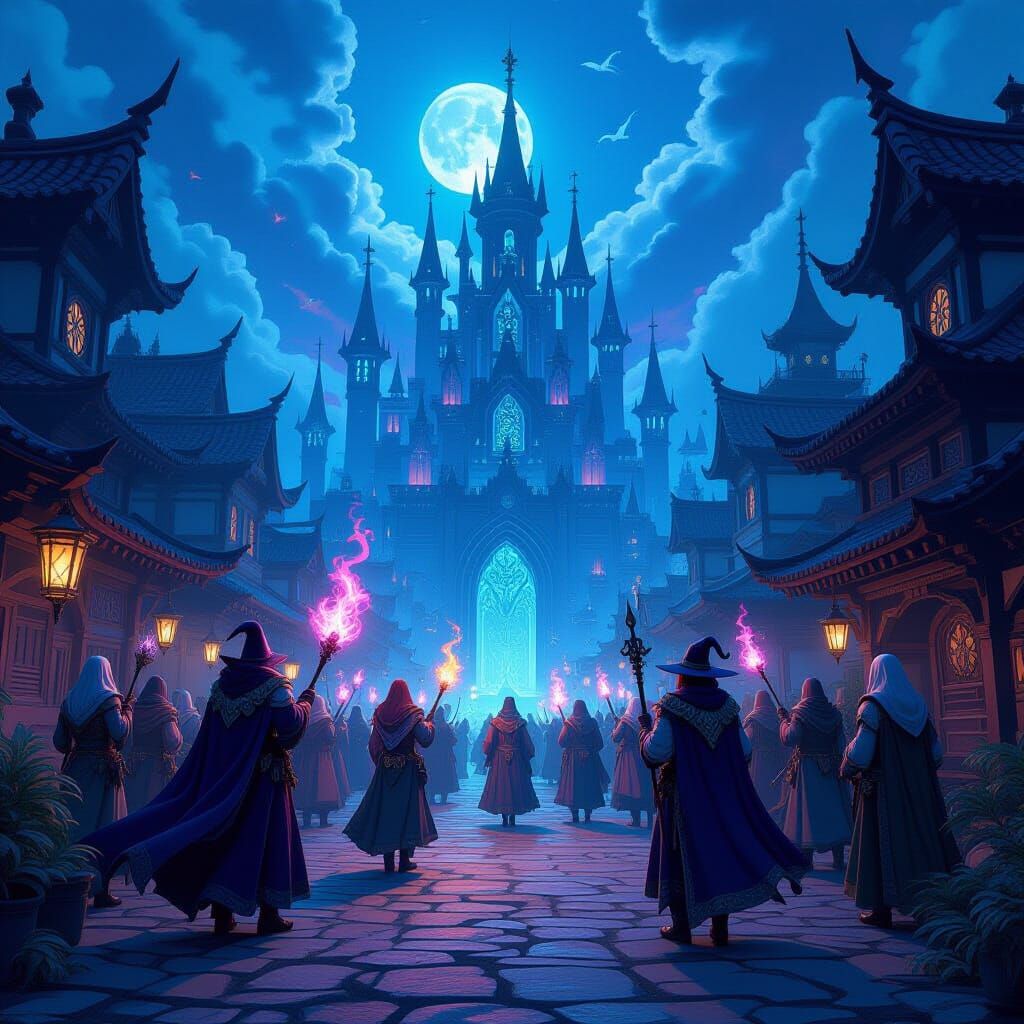 Magical Jobs Splash Screen in Fantasy Concept Art Style