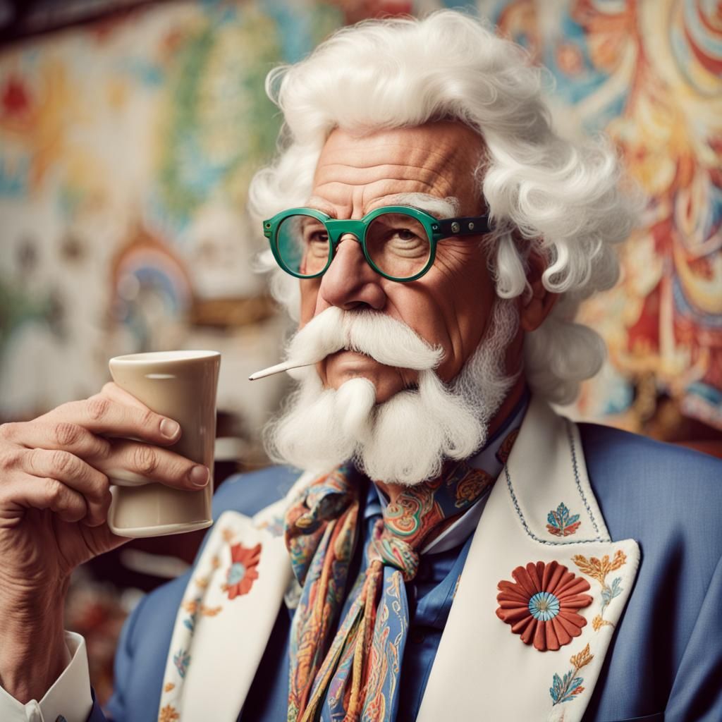 Colonel Sanders Embraces His Hippie Phase