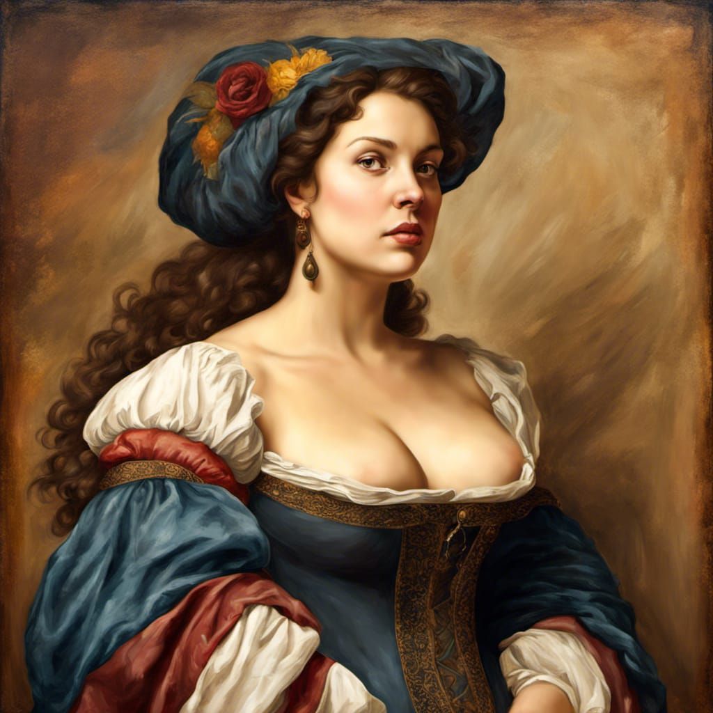 Voluptuous Renaissance Woman Portrait