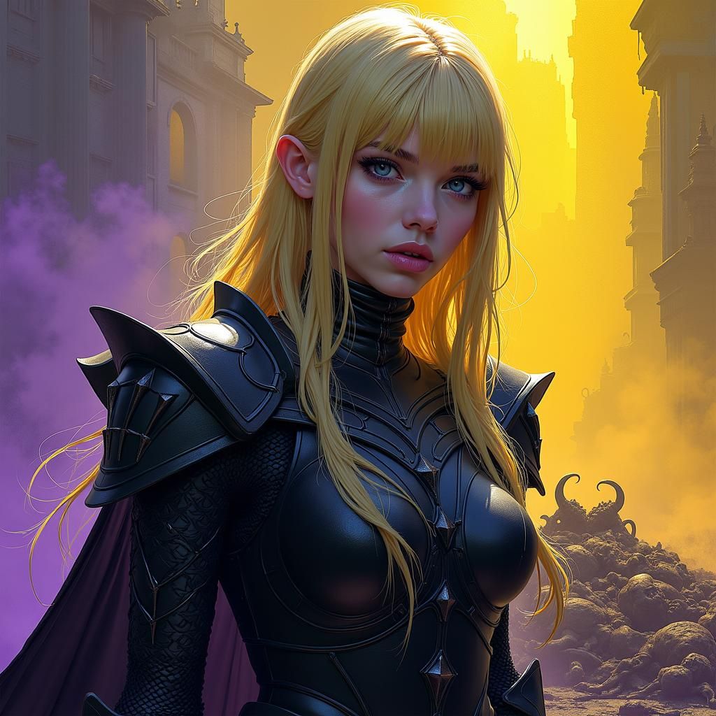 Magik as Tiefling in Dark Fantasy Style