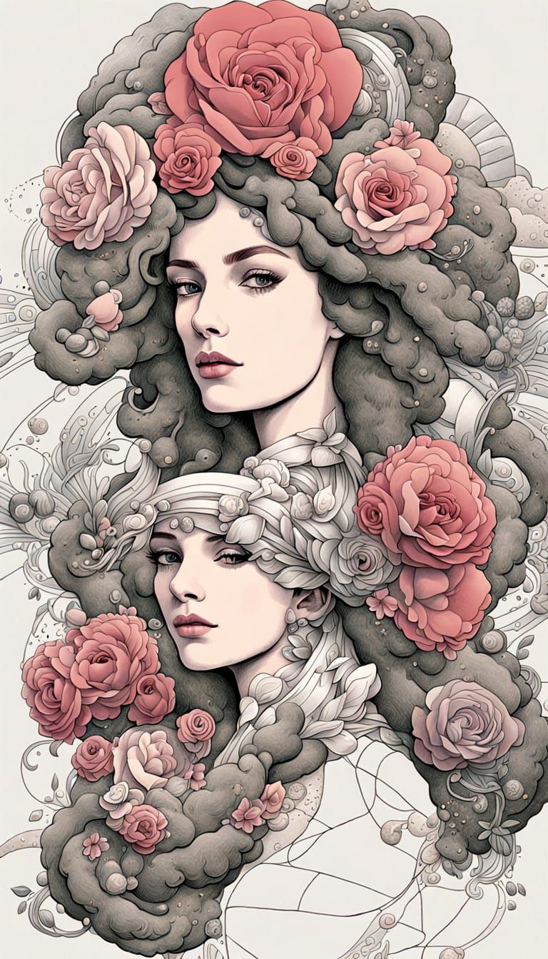 AI Creates Imaginative Self-Engendered Image