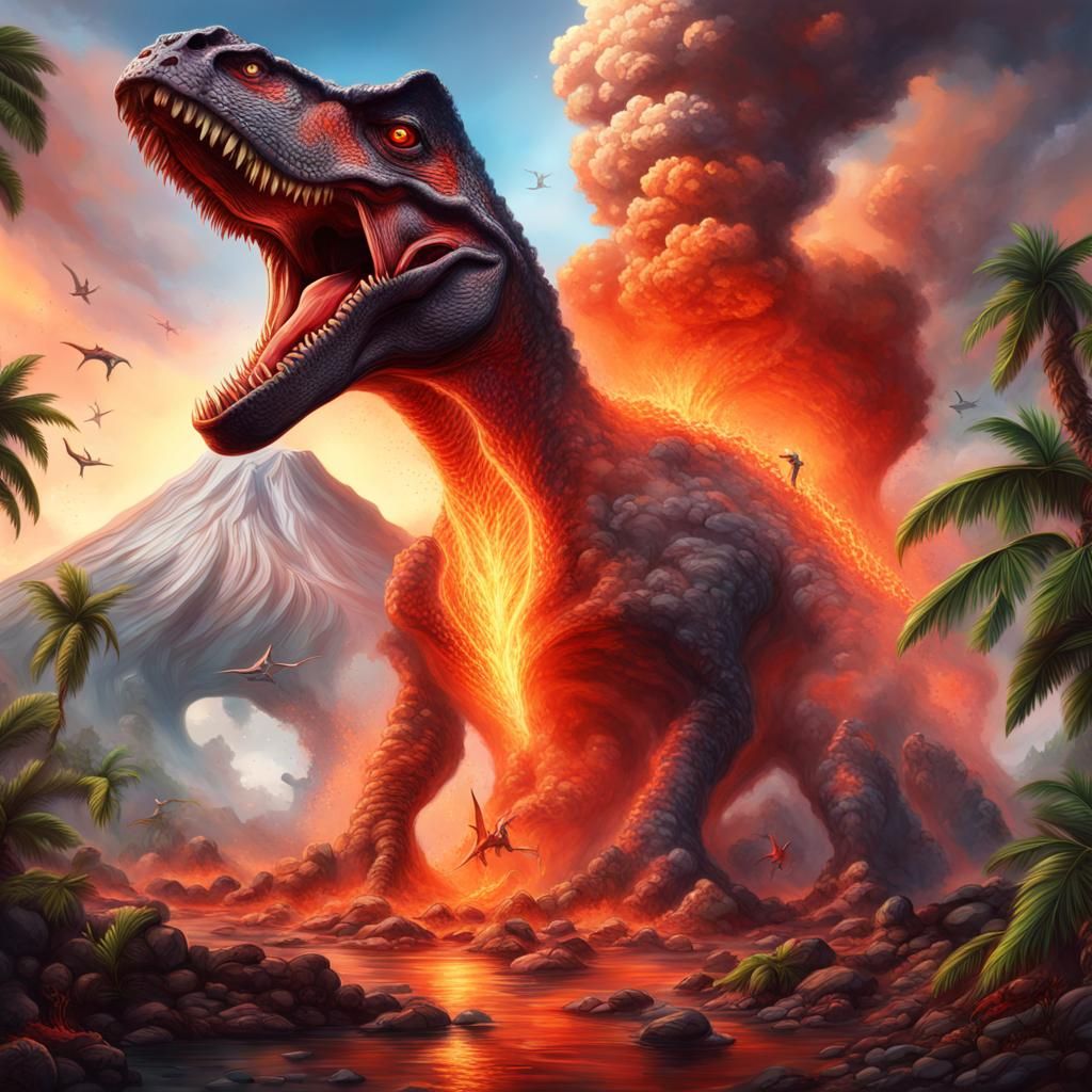 erupting dino?