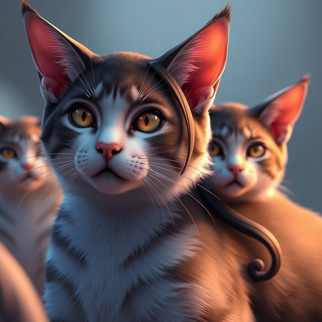 Anime-Inspired Cat Concept Art in 8K Resolution