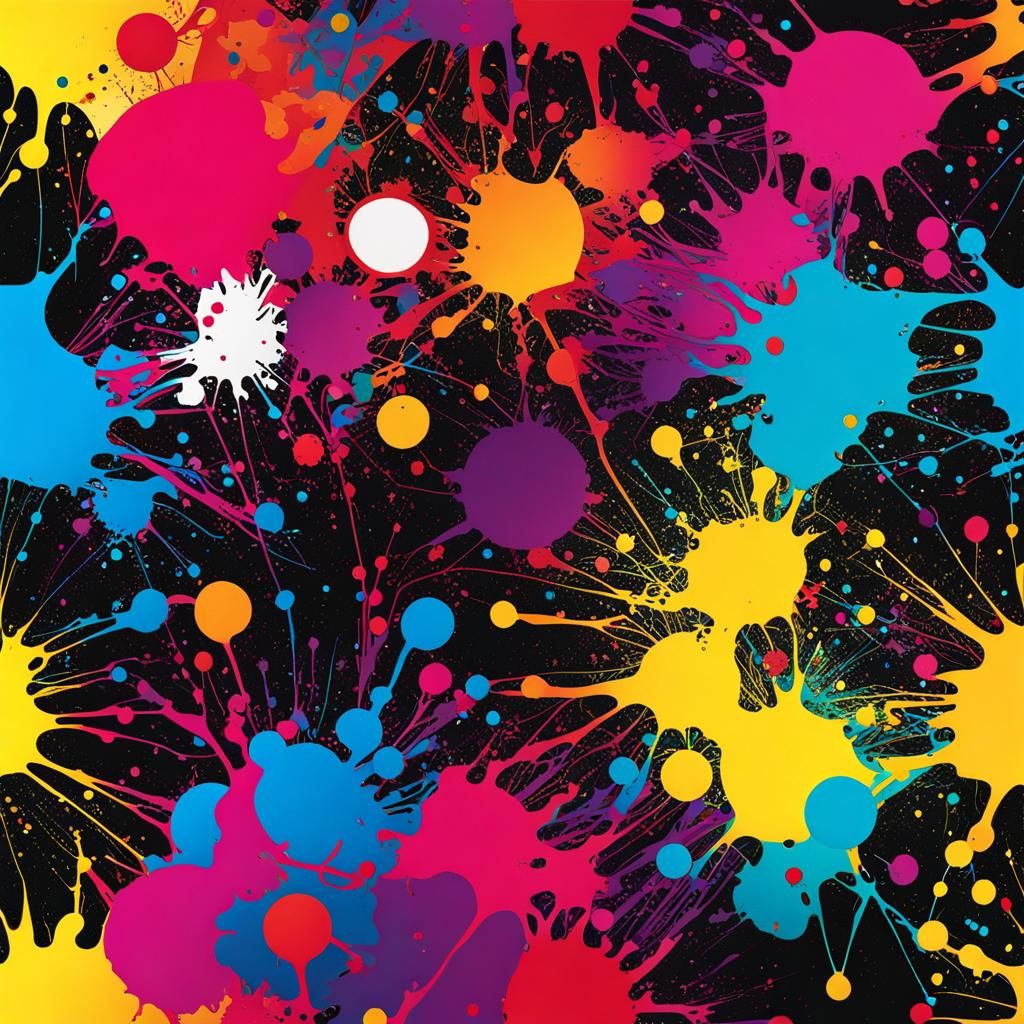 Electronic Stent in Ink Splatter Art