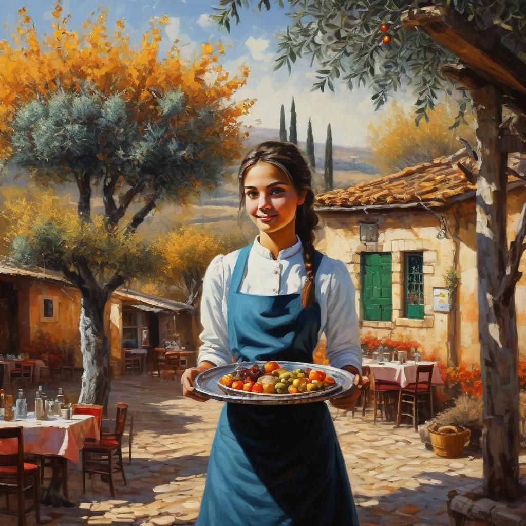 A beautiful waitress
