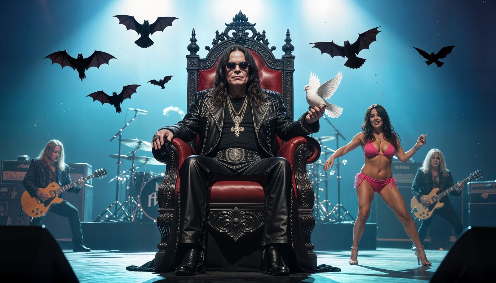 Ozzy Osbourne on Throne at Hollywood Bowl