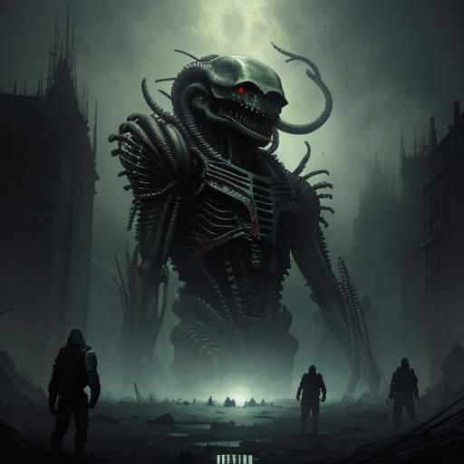 Horrific Aliens in the Style of Doré