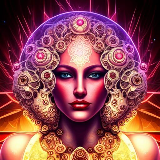 Steampunk Neon Abstract in Ultra Detail