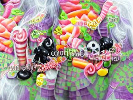 Gothic Emo Characters in Candyland Fantasy Dream