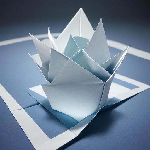 Moonlit Origami Papercraft in Soft Focus