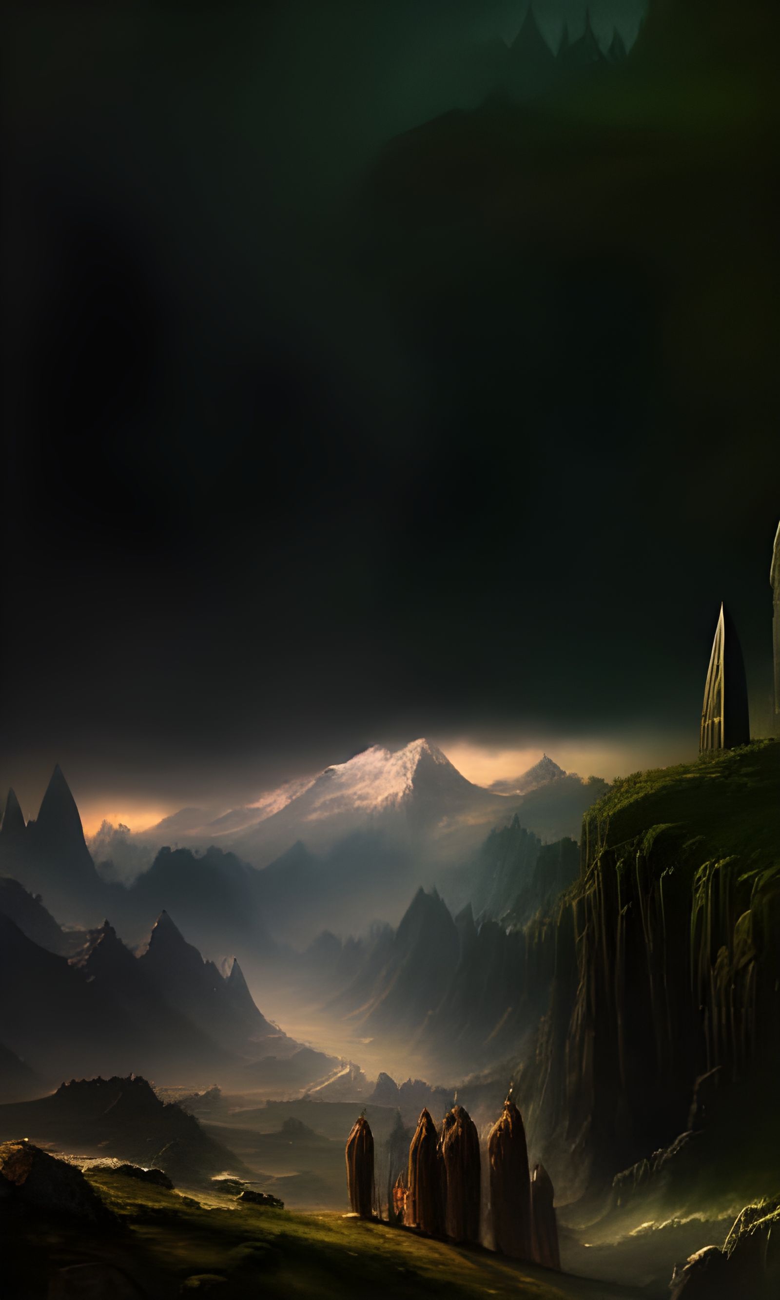 Ancient Civilization in LOTR Style, Hyperdetailed