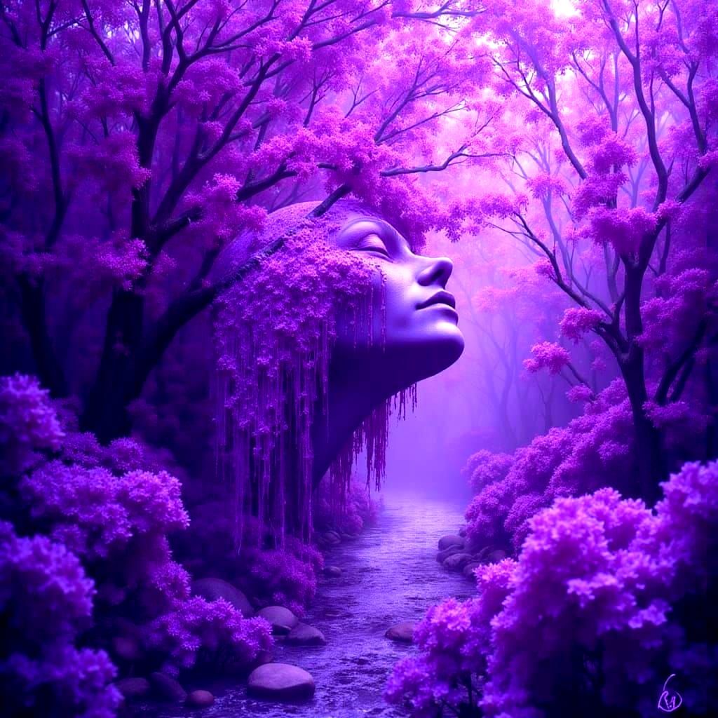 Abstract Purple and Plum Color Symphony