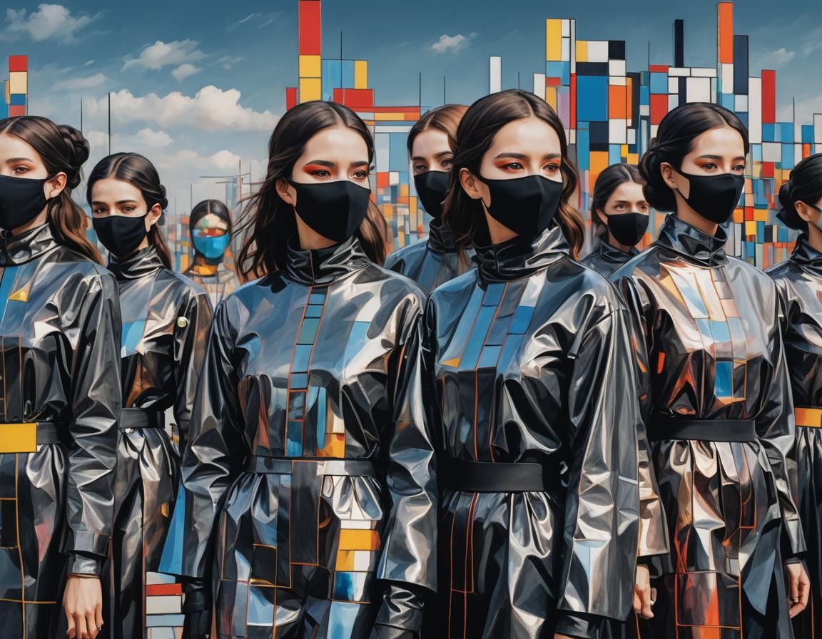 Futuristic Women in Masks, Piet Mondrian and Pablo Amaringo ...