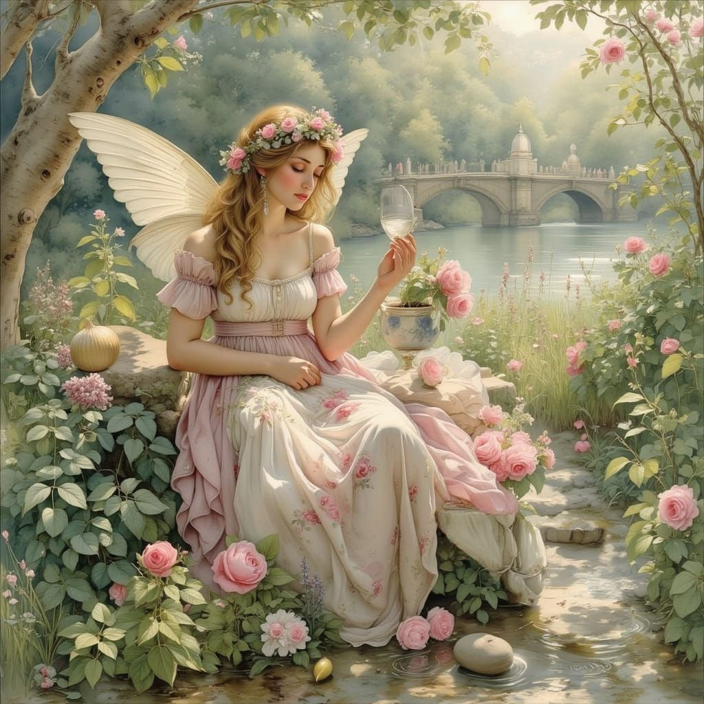 Fairy Princess in Impressionist Pastel Style