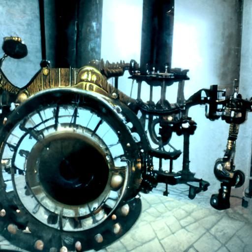 Giant Clockwork Chamber with Brass Gear Floor