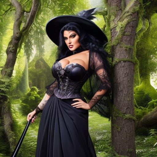 Mystical Witch in Dark Fantasy Portrait