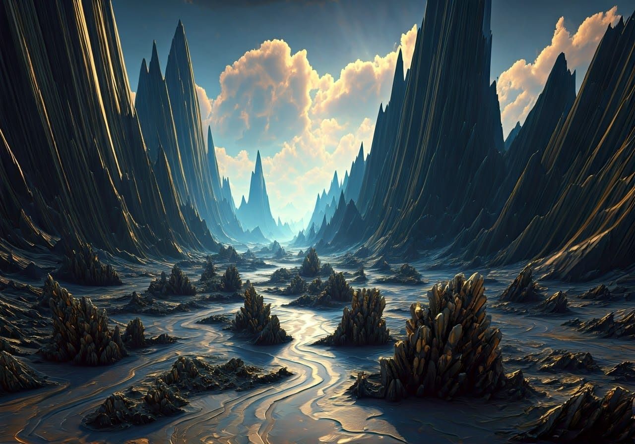 Surreal Gemstone Planet in Brilliant Crystal Detail