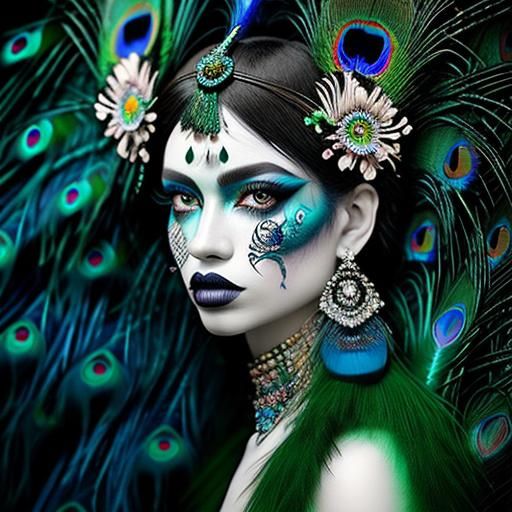 In the style of Dahli, Picasso  Beautiful Porcelain Woman Da...