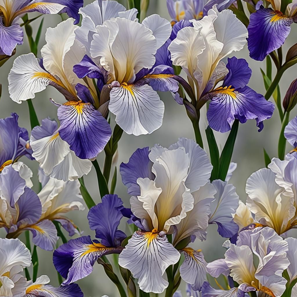 Translucent Iris Flower: Ethereal Beauty
