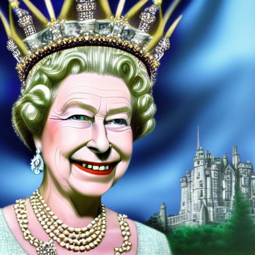 Queen Elizabeth II: Psychedelic Crown Portrait