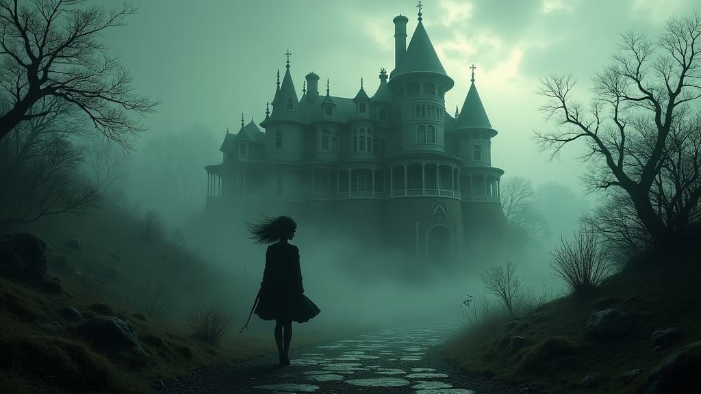 Mystical Victorian Mansion in Gothic Dreamscape