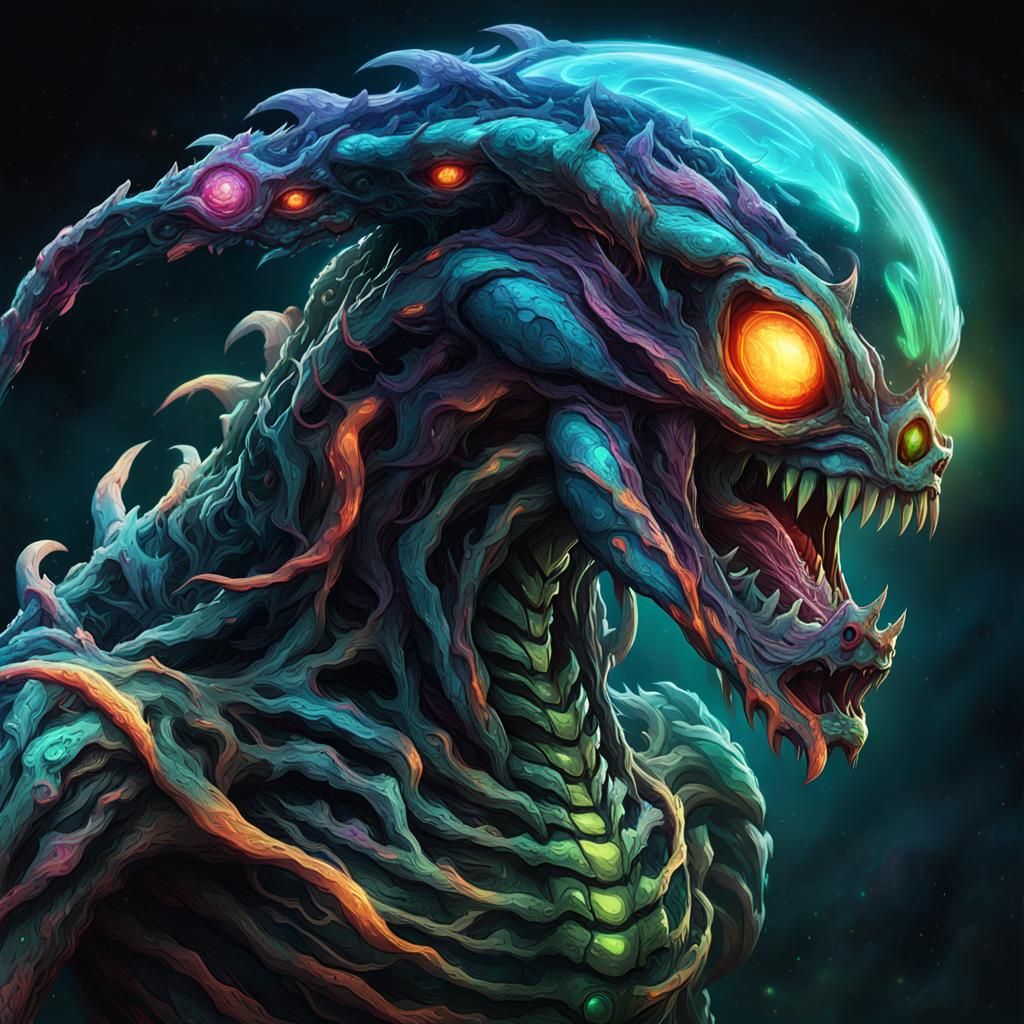 Corrupted Sprite: Digital Creature Concept Art