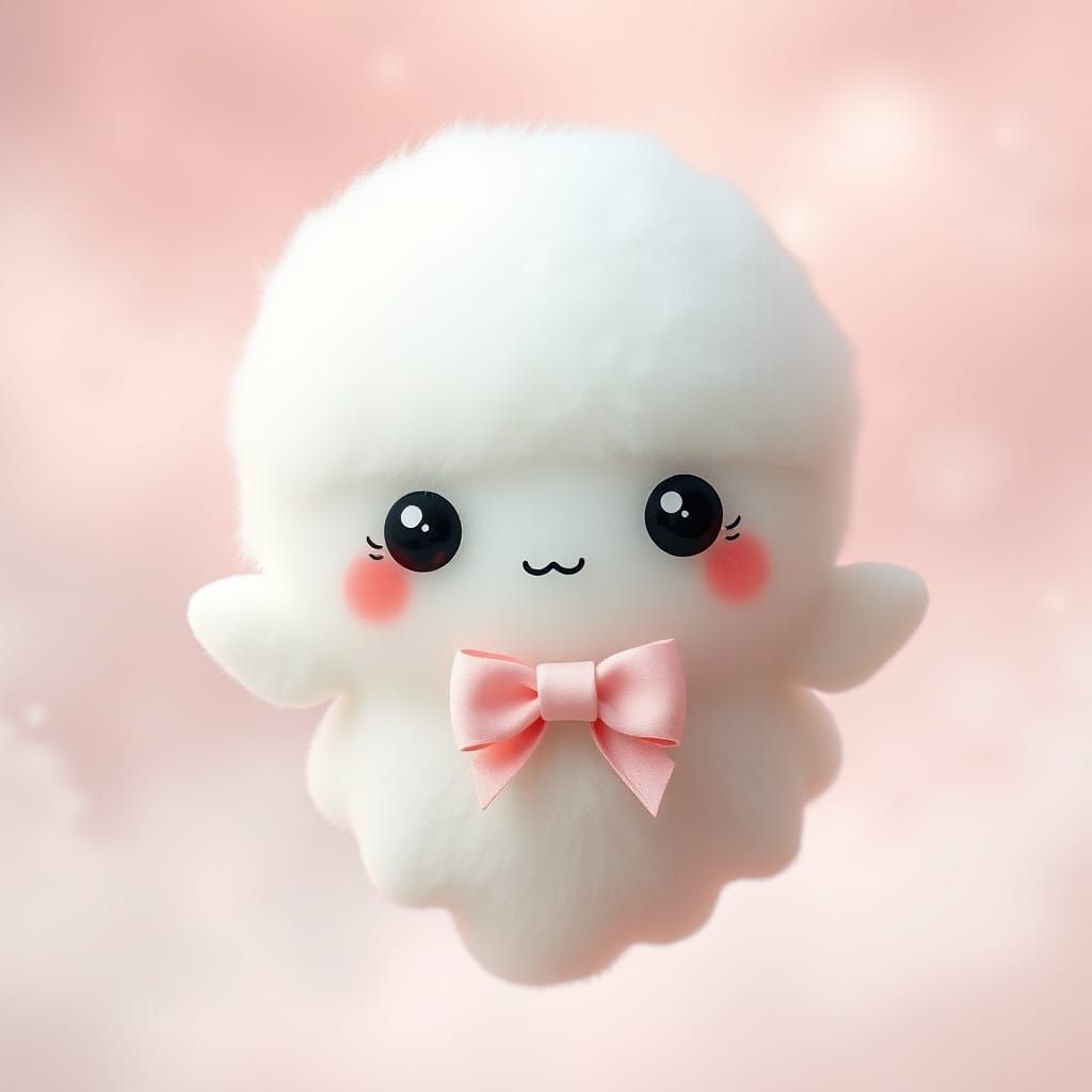 Cute fluffy ghost