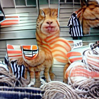 Orange Tabby Cat Making a Funny Face