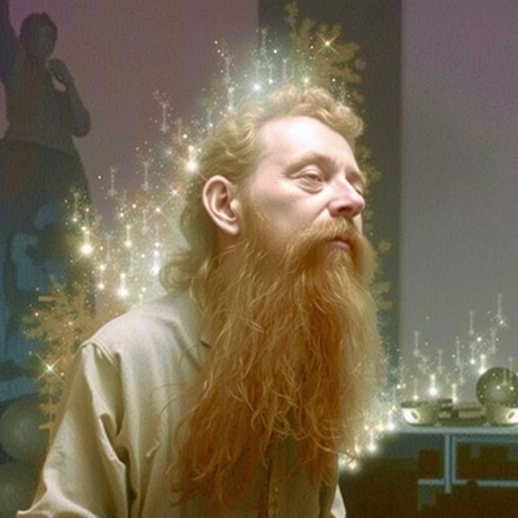 Surreal Portrait of a Gentle Soul in Radiant Light